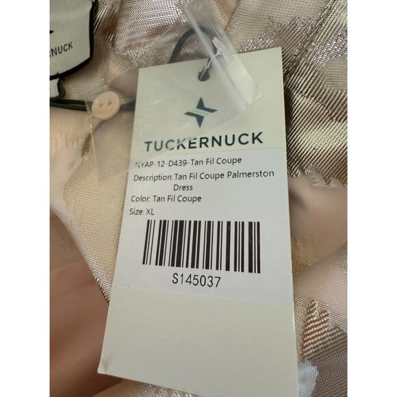 Tuckernuck Champagne Fil Coupe Palmerston Ruffle Collar Ivory Dress  Size XL - Picture 11 of 16